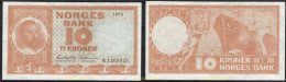 8428 NORUEGA 1973 NORWAY 10 KRONER 1973 - Norvegia