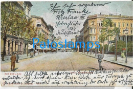 228029 POLAND BRESLAU VIEW AVENUE & TRAMWAY POSTAL POSTCARD - Pologne