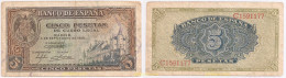 510 ESPAÑA 1940 5 Pesetas Estado Español Burgos 4 De Septiembre 1938 - Other & Unclassified