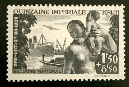 1942 FRANCE N 543 QUINZAINE IMPÉRIALE 1942 SECOURS NATIONAL - NEUF** - Neufs