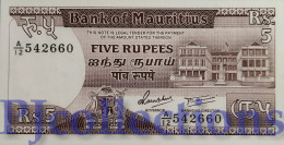 MAURITIUS 5 RUPEES 1985 PICK 34 UNC - Mauricio