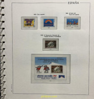 Hoja Suplemento ESPAÑA Edifil 1995 Montado Transparente 2ª MANO - Afgedrukte Pagina's