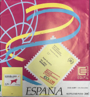 Hoja Suplemento Edifil ESPAÑA 2002 Montado Transparente (bloque De Cuatro) - Pré-Imprimés