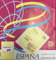 Hoja Suplemento Edifil ESPAÑA 2002 Montado Transparente (bloque De Cuatro) - Fogli Prestampati