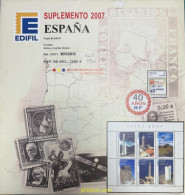 Hoja Suplemento Edifil ESPAÑA 2007 Montado Transparente - Fogli Prestampati