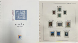Hoja Suplemento Edifil ESPAÑA 1997 - 2001 Montado Transparente 2ª MANO - Afgedrukte Pagina's