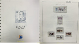 Hoja Suplemento Edifil ESPAÑA 1975 - 1983 Montado Transparente 2ª MANO - Fogli Prestampati