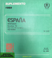 Hoja Suplemento Edifil MINIPLIEGOS 1989-1990-1988 Montado Transparente (todo Tipo De Hojas Variadas) 39paginas - Fogli Prestampati