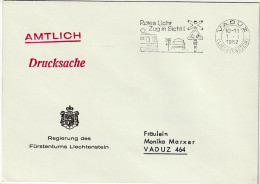 Liechtenstein 1962: Regierung Des F.L. AMTLICH Mit ⊙ VADUZ 1.I.1962 Rotes Licht - Zug In Sicht - Official