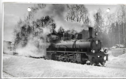 Photo ( 18 Cm X 11,5 Cm ) - Chemin De Fer  De Lowisa à Wesijarui- Locomotive  - FINLANDE - Voir Scan Verso - Eisenbahnen