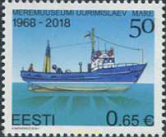 590782 MNH ESTONIA 2018 50 AÑOS DEL MUSEO MARITIMO - Estonia