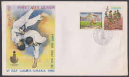 Bangladesh 1993 FDC SAF Games, Judo, Discus, Athletics, Sport, Sports, First Day Cover - Bangladesch