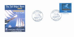 France PAP Entier Cherbourg Tall Ships Race 2005 Oblitére Timbre Magritte Stationery Cover - Bateaux