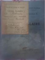 Faculté Lettre Toulouse élève D Moissac Devient Instituteur Moissac Livret Scolaire Né 1918 Collège Moissac Années 33/36 - Diplômes & Bulletins Scolaires