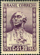 168500 MNH BRASIL 1954 BICENTENARIO DE LA MUERTE DE ALEXANDER DE GUSMAO - Ungebraucht