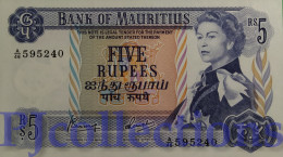 MAURITIUS 5 RUPEES 1967 PICK 30c UNC - Maurice