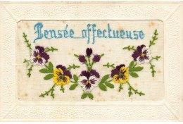 CARTE BRODEE #MK33977 PENSEE AFFECTUEUSE FLEURS - Ricamate