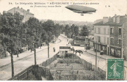 94 FONTENAY SOUS BOIS #MK33146 LE DIRIGEABLE MILITAIRE REPUBLIQUE EVOLUANT AU DESSUS DE FONTENAY SOUS BOIS - Dirigibili