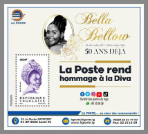 TOGO 2023 MNH Bella Bellow Music Musik S/S – OFFICIAL ISSUE – DHQ2418 - Musique
