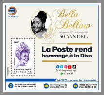 TOGO 2023 MNH Bella Bellow Music Musik S/S – OFFICIAL ISSUE – DHQ2418 - Muziek