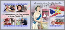 TOGO 2023 MNH 1st Day Of Death Queen Elizabeth II. M/S+S/S – OFFICIAL ISSUE – DHQ2418 - Königshäuser, Adel
