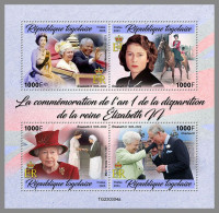 TOGO 2023 MNH 1st Day Of Death Queen Elizabeth II. M/S – OFFICIAL ISSUE – DHQ2418 - Königshäuser, Adel