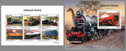 SIERRA LEONE 2023 MNH African Trains Afrikanische Eisenbahnen M/S+S/S – OFFICIAL ISSUE – DHQ2418 - Eisenbahnen