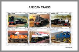 SIERRA LEONE 2023 MNH African Trains Afrikanische Eisenbahnen M/S – OFFICIAL ISSUE – DHQ2418 - Treinen