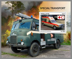 SIERRA LEONE 2023 MNH Special Transport Ambulance Fire Engines S/S – OFFICIAL ISSUE – DHQ2418 - Otros & Sin Clasificación
