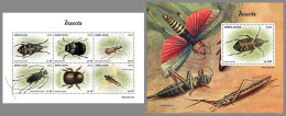 SIERRA LEONE 2023 MNH Insects Insekten M/S+S/S – OFFICIAL ISSUE – DHQ2418 - Autres & Non Classés