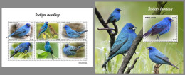 SIERRA LEONE 2023 MNH Indigo Birds Indigovögel M/S+S/S – OFFICIAL ISSUE – DHQ2418 - Altri & Non Classificati