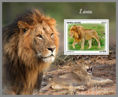 SIERRA LEONE 2023 MNH Lions Löwen S/S – OFFICIAL ISSUE – DHQ2418 - Felini