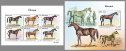 SIERRA LEONE 2023 MNH Horses Pferde M/S+S/S – OFFICIAL ISSUE – DHQ2418 - Horses