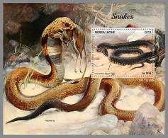 SIERRA LEONE 2023 MNH Snakes Schlangen S/S – OFFICIAL ISSUE – DHQ2418 - Snakes