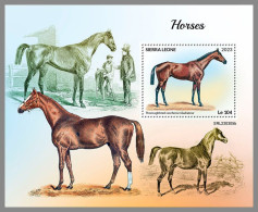 SIERRA LEONE 2023 MNH Horses Pferde S/S – OFFICIAL ISSUE – DHQ2418 - Horses