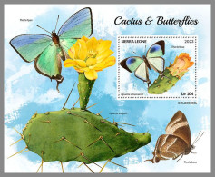 SIERRA LEONE 2023 MNH Butterflies & Cactus Schmetterlinge & Kakteen S/S – OFFICIAL ISSUE – DHQ2418 - Mariposas