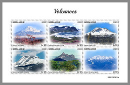 SIERRA LEONE 2023 MNH Volcanoes Vulkane M/S – OFFICIAL ISSUE – DHQ2418 - Vulkane