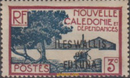 674076 MNH WALLIS Y FUTUNA 1939 SELLOS DE NUEVA CALEDONIA SOBRECARGADOS - Nuovi