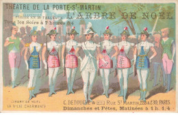 CHROMO #CL31087 DETOUCHE THEATRE PORTE ST MARTIN  ARBRE DE NOEL FEMMES OFFICIERS BIJOUTERIE HORLOGERIE LAAS PARIS - Sonstige & Ohne Zuordnung