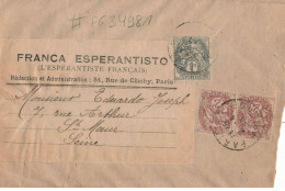 FRANCA ESPERANTISTO #FG34981 ESPERANTO ESPERANTISTE FRANCAIS PARIS RUE CLICHE BANDE JOURNAUX 1920 - Esperanto