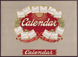Etiquette Boite De Cigares, Chromo ( 23 X 16.5 Cm ) " Calendar " - Etiquetas