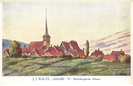 ILLUSTRATEUR #MK39574 VILLAGE MITTELBERGHEIM ALSACE ILLUST WALTZ HANSI - Hansi