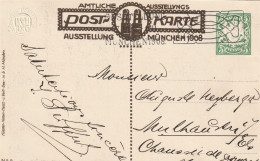 Allemagne Bavière Entier Postal Illustré München 1908 - Postal  Stationery