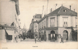 SUISSE #MK39317 YVERDON PUBLICITE COMMERCE SINGER - Yverdon-les-Bains 