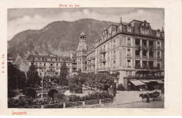 SUISSE #MK39313 LUCERNE LUZERN HOTEL DU LAC FIACRE CHEVAL - Lucerne