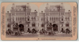 RUSSIE RUSSIA #PP1309 MOSCOW MOSCOU ENTREE CENTRALE DU GRAND BAZAR KITAI GOROD 1898 - Stereoscopic