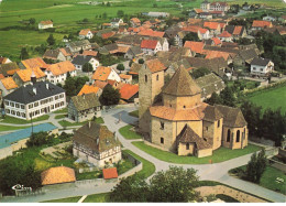 68 OTTMARSHEIM #MK33870 VUE AERIENNE DE L EGLISE OCTOGONALE DU XI EME SIECLE - Ottmarsheim