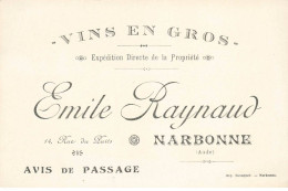 11 NARBONNE #FG40203 EMILE RAYNAUD VINS EN GROS RUE DU PUITS - Narbonne