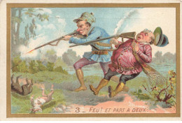 CHROMO #CL31100 AU BON GOUT CHASSEURS CHASSE FUSILS ABEL BOULLU VALENCE - Sonstige & Ohne Zuordnung