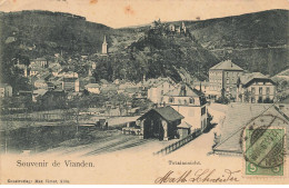 LUXEMBOURG #AS31327 SOUVENIR DE VIANDEN TOTALANSICHT GARE BAHNHOF GRUSS AUS - Vianden